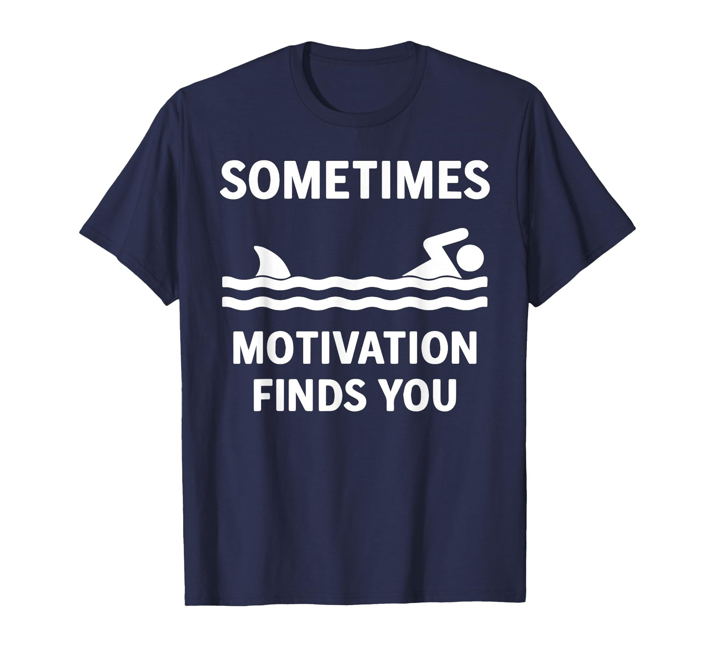 Vintage Sometimes Motivation Finds You Tee - Funny Shark T-Shirt