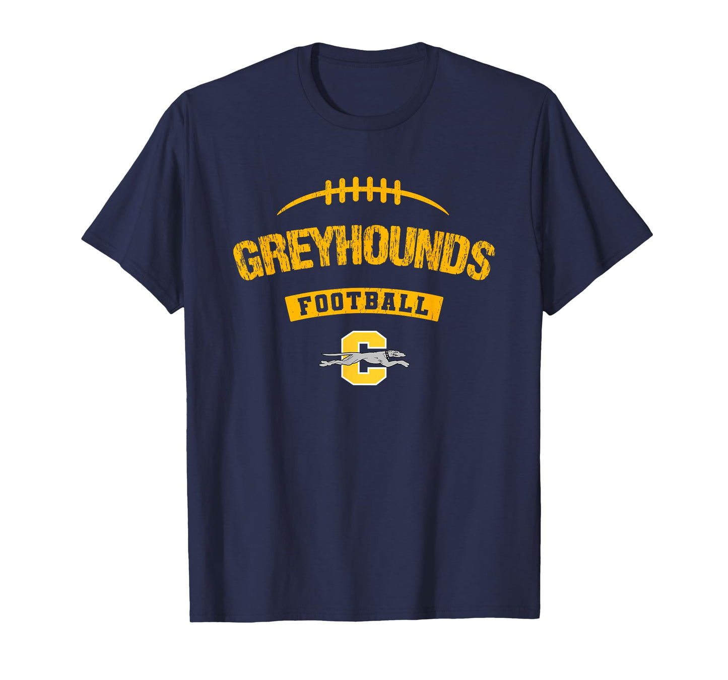 Carmel Greyhounds Logo Football Distressed HS T-Shirt