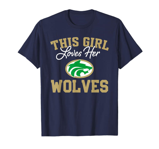 Buford Wolves Logo This Girl Loves Her HS T-Shirt