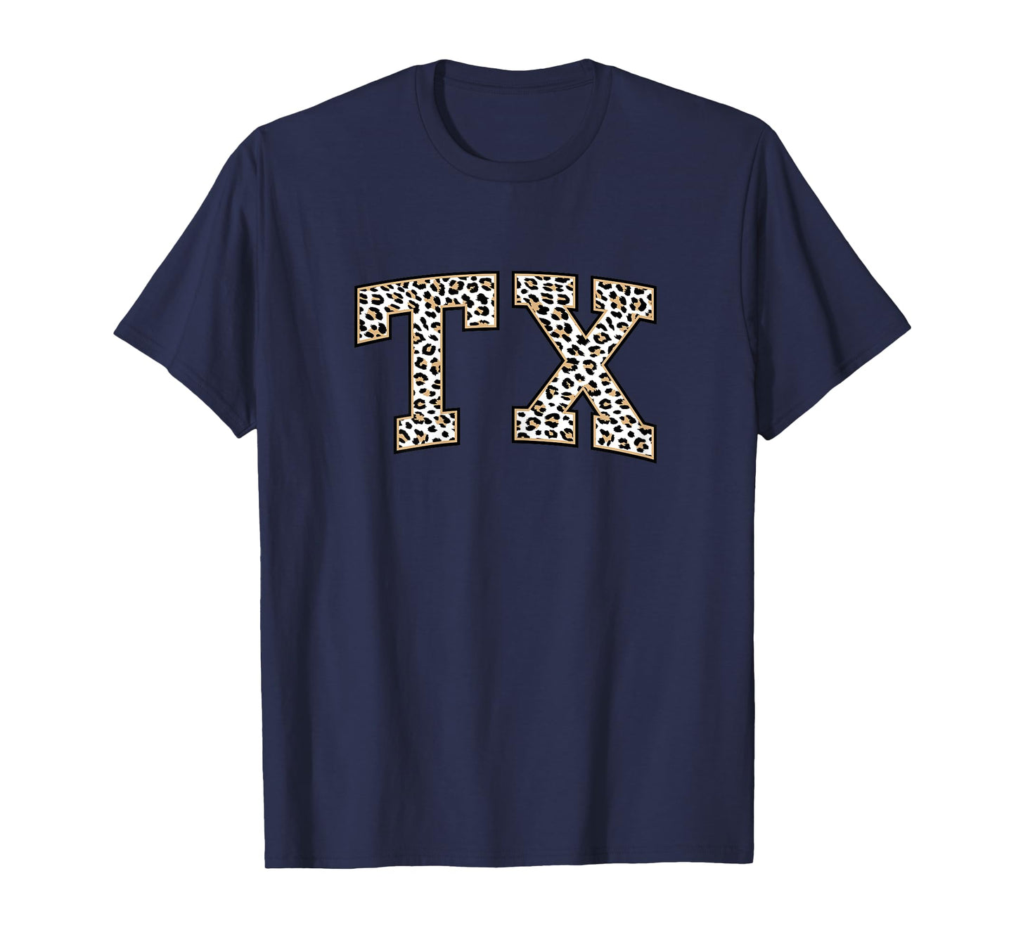 Texas Tshirt For Women | Stylish Leopard Print TX State T-Shirt