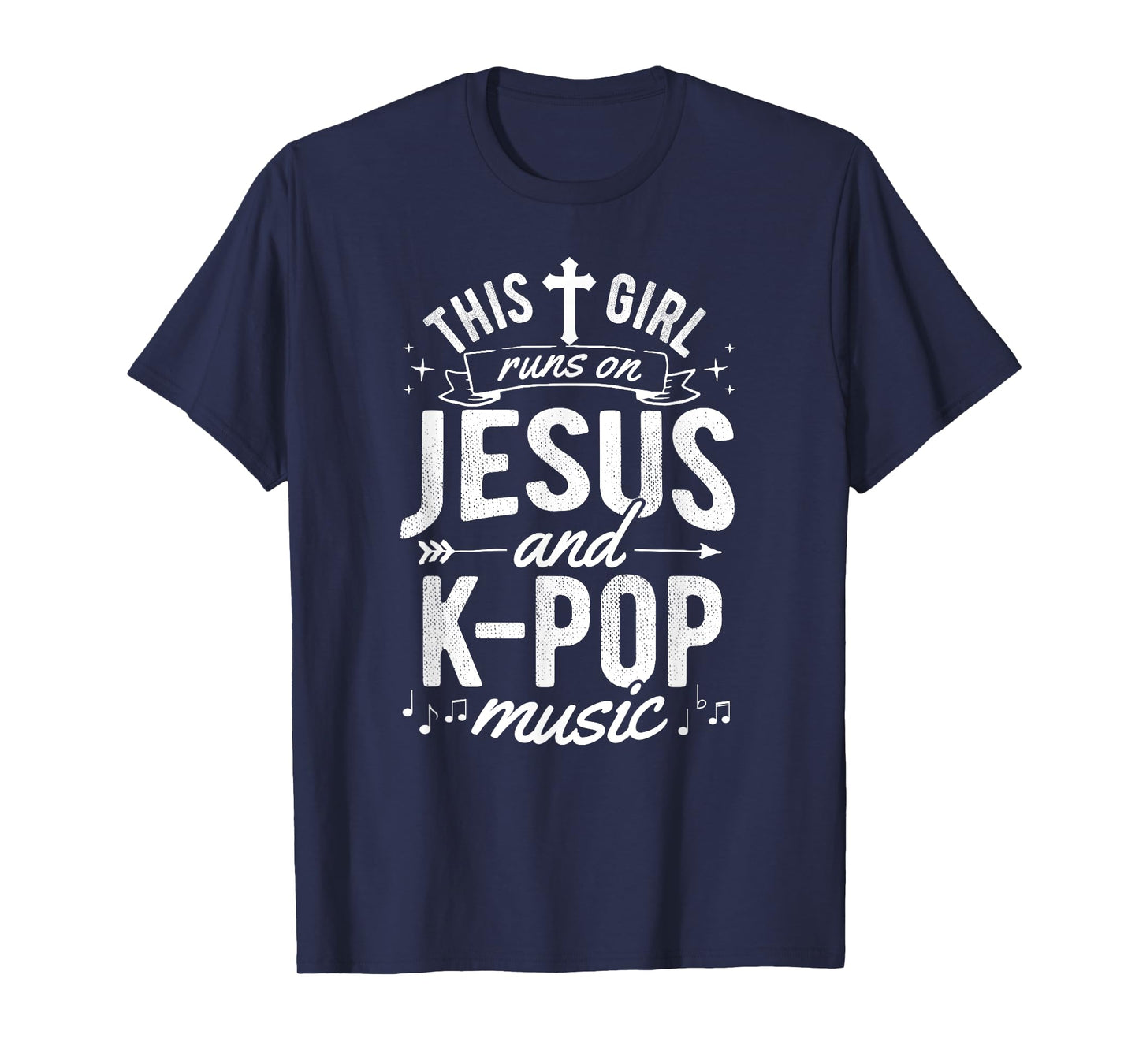 Korean K-Pop Girl Women Gift Runs On Jesus T-Shirt