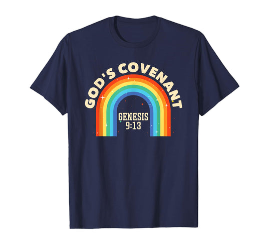 Rainbow God's Covenant Genesis 9:13 Bible Christian Lover T-Shirt
