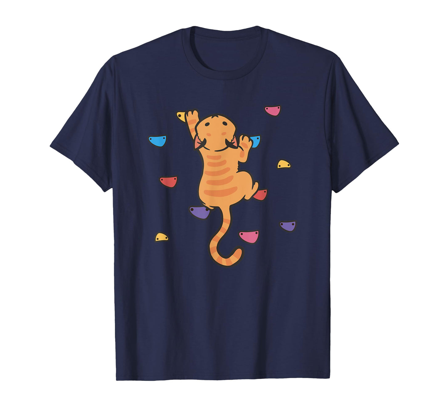 Funny Cat Climber Rock Climbing Cute Bouldering Kitten Pet T-Shirt
