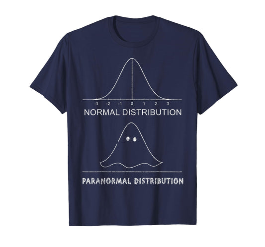 Normal Paranormal Distribution Funny Math Ghost Halloween T-Shirt