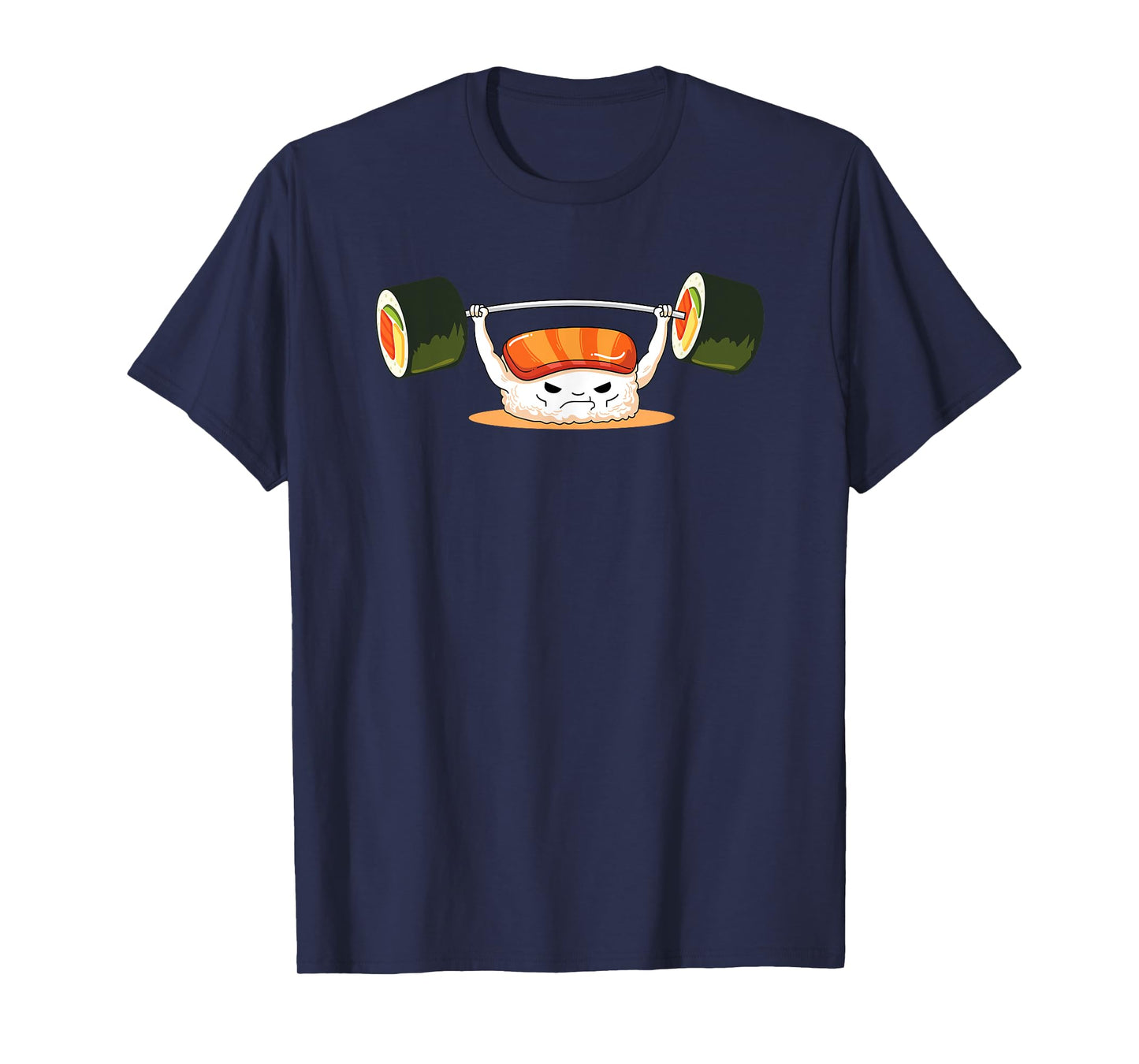 Funny Sushi Weight Lifting I Love Sushi Rolls Gym Fitness T-Shirt