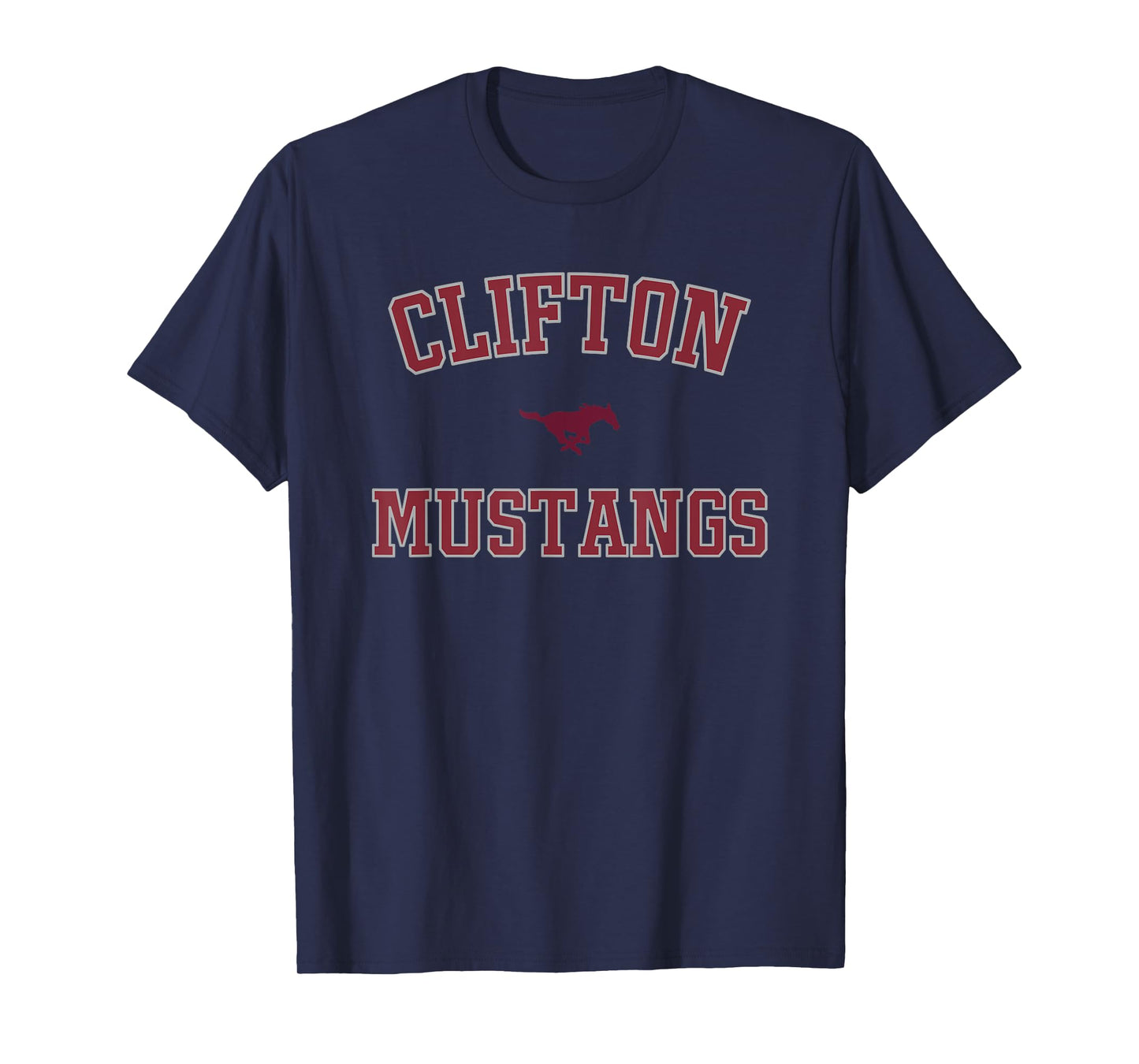 Clifton Mustangs Logo Varsity HS T-Shirt