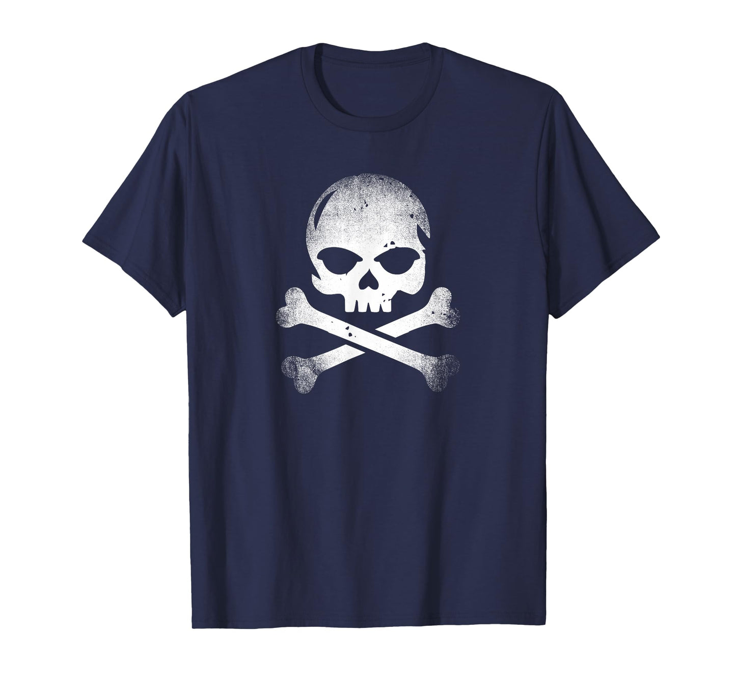 Distressed Skull and Crossbones Pirate Skull Crossbones T-Shirt