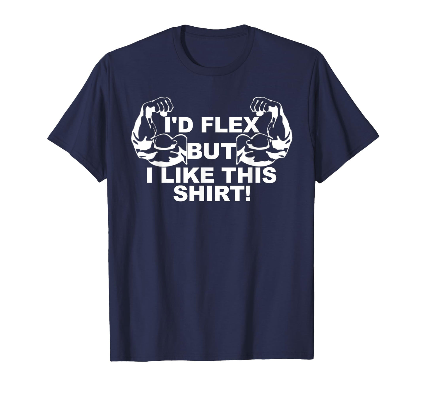 Mens I'd Flex But I Like This Shirt Gym Gift T-Shirt Small Purple
