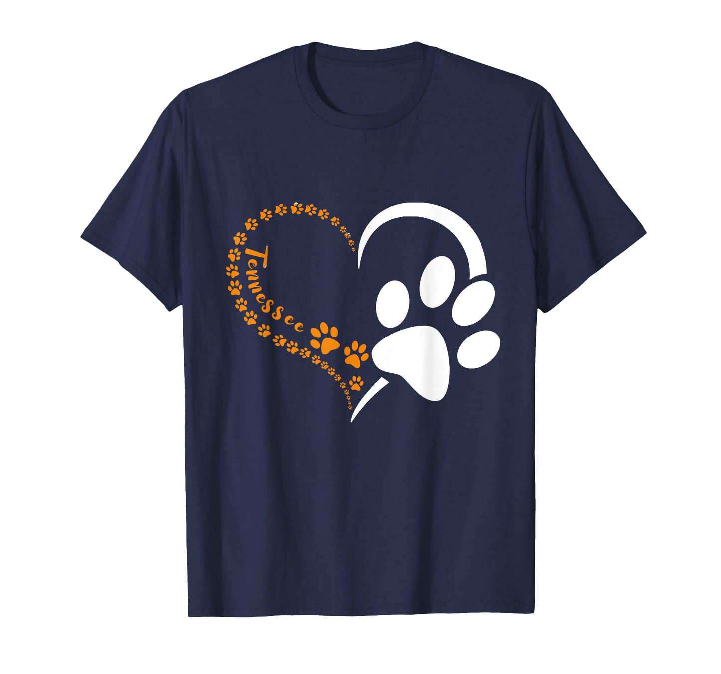 Tennessee Dog paws print for Tennessee Dog Sport Lovers Men Women Girls Kids T-Shirt