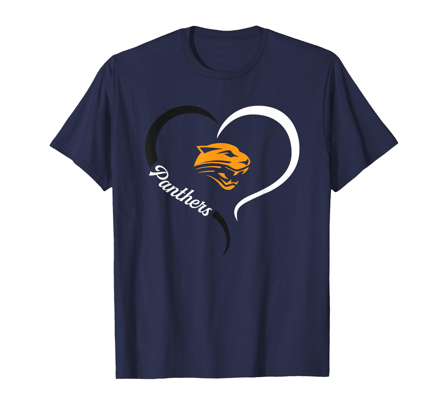 Powell Panthers Logo Half Heart Slogan HS T-Shirt
