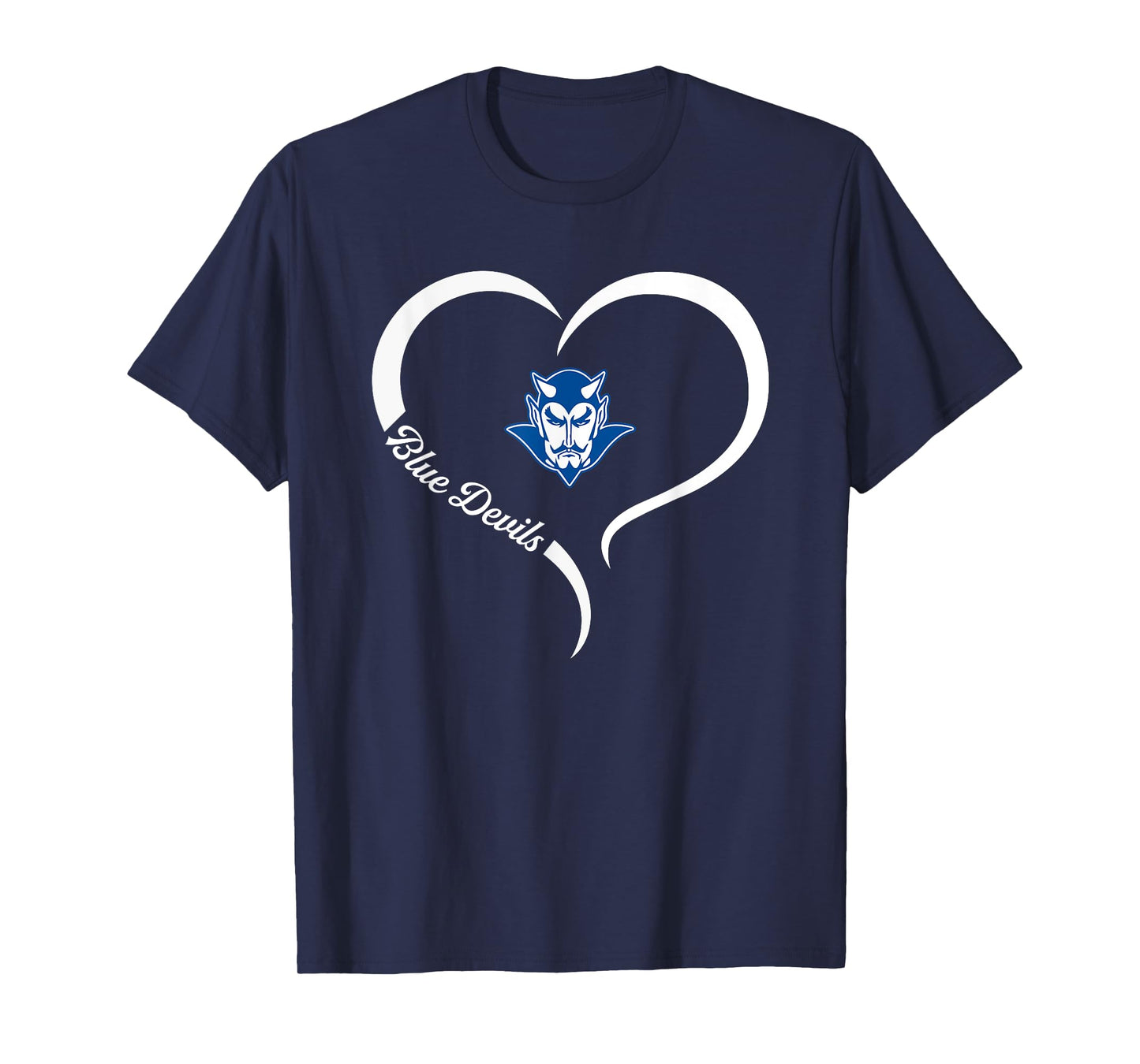 Sunnyside Blue Devils Logo Half Heart Slogan HS T-Shirt