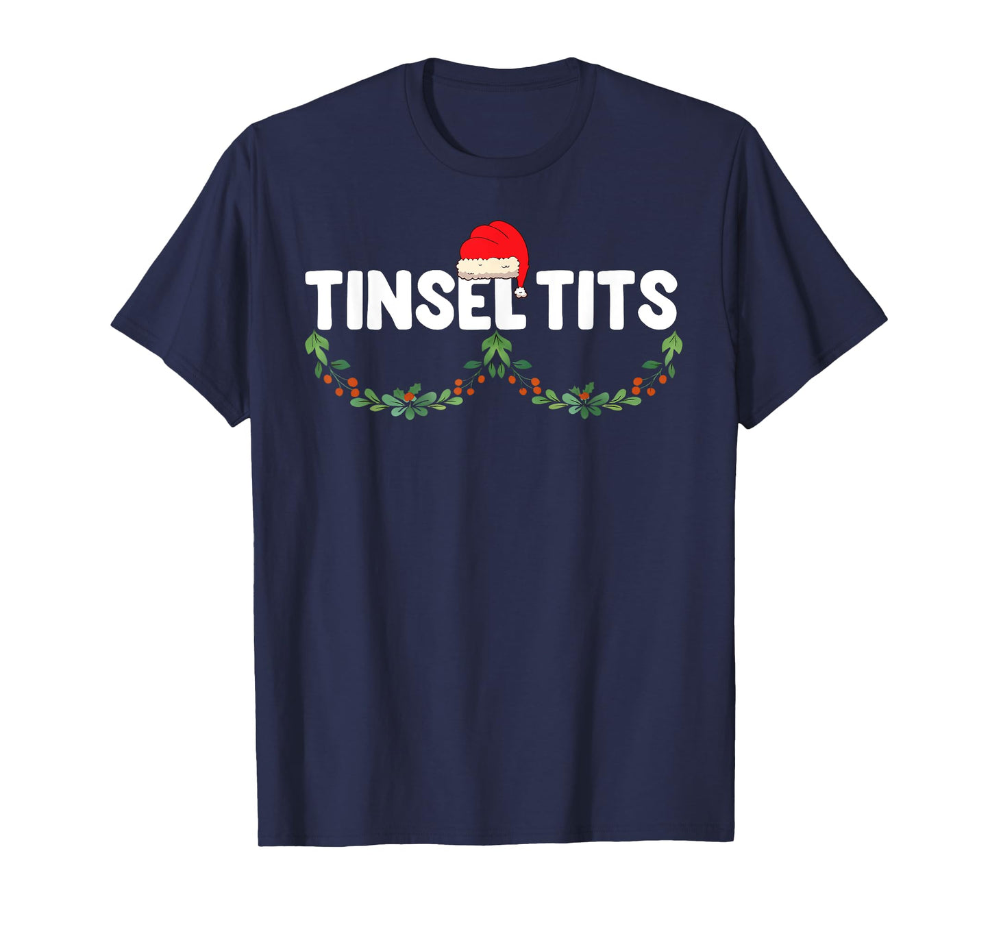 Jingle Balls Tinsel Tits Wife Husband Christmas Xmas Couples T-Shirt