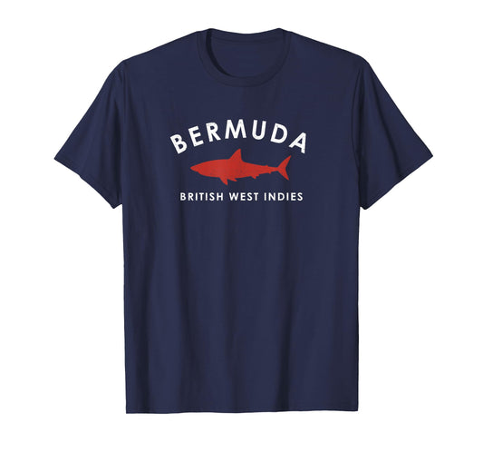 Vintage Bermuda Retro Shark Graphic Mens Womens Souvenir T-Shirt