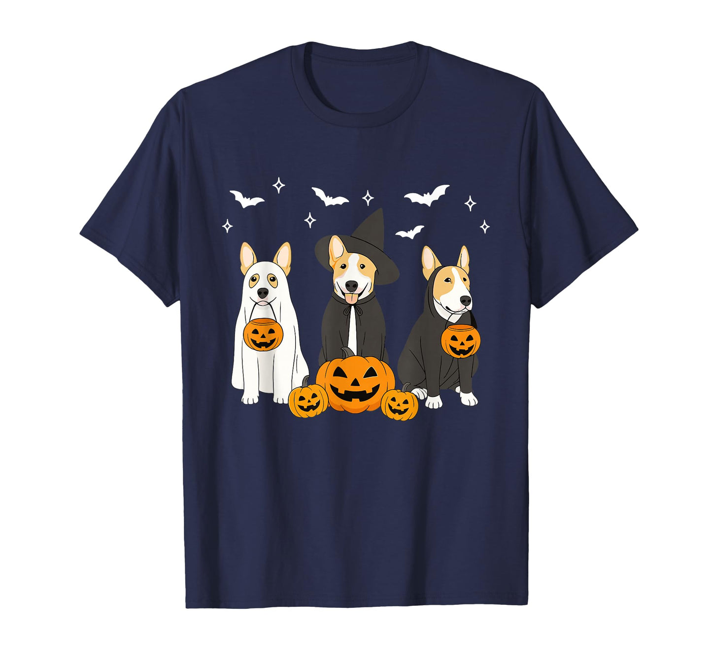 Witch Bull Terrier Halloween Terrier Witch Spooky Dog Mom T-Shirt