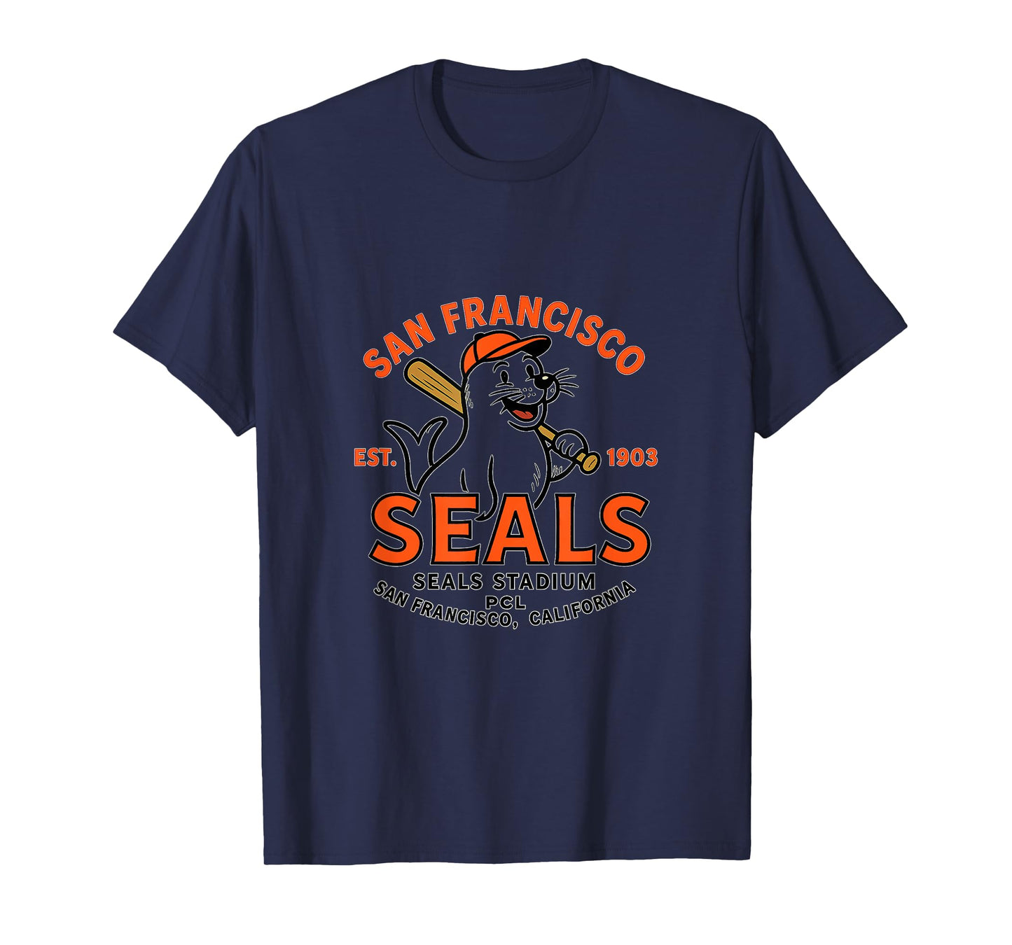 Vintage San Francisco Seals California Baseball Logo T-Shirt