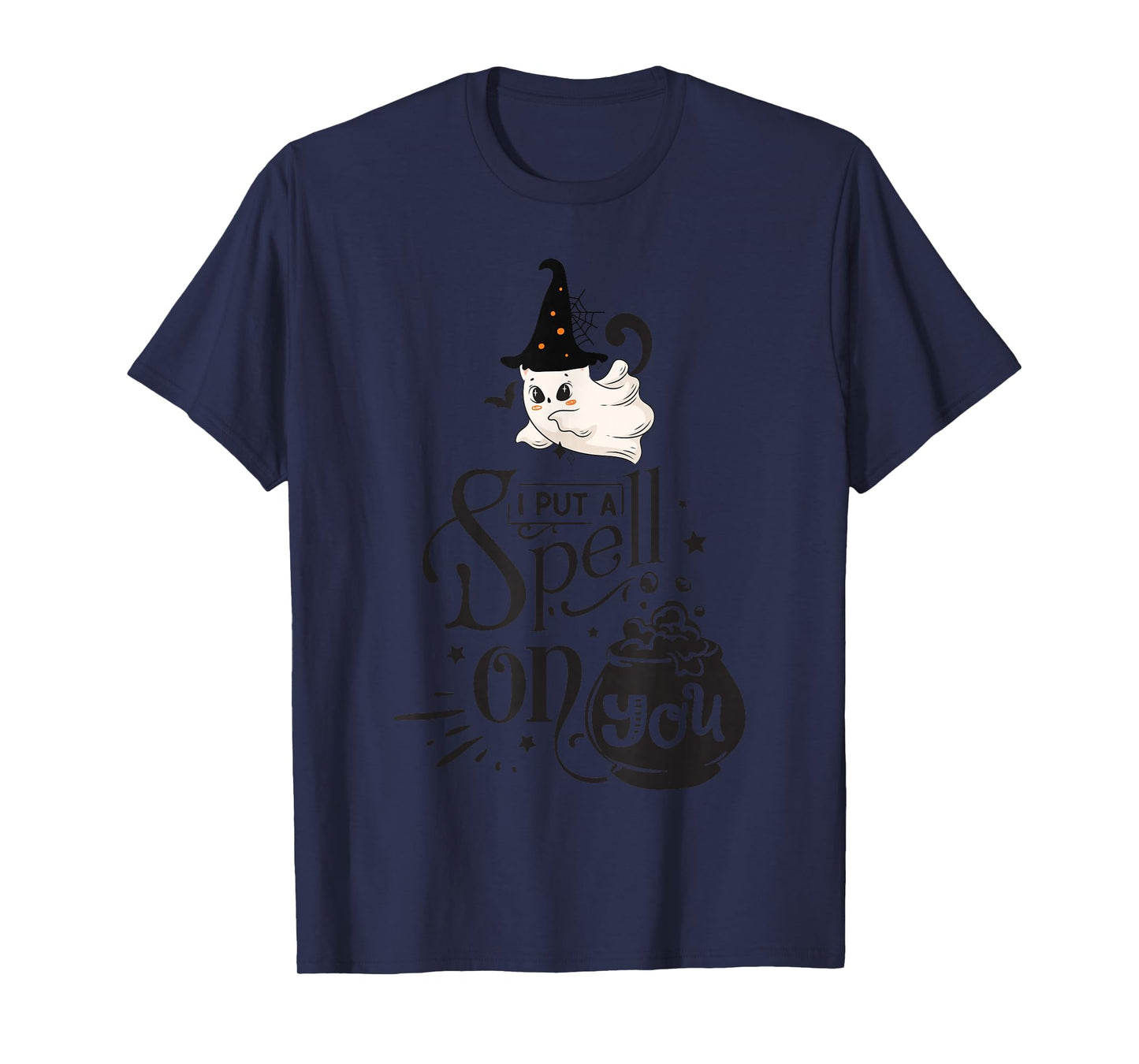 Ghost Halloween Cute Spooky Witch Cat I Put A Spell On You T-Shirt