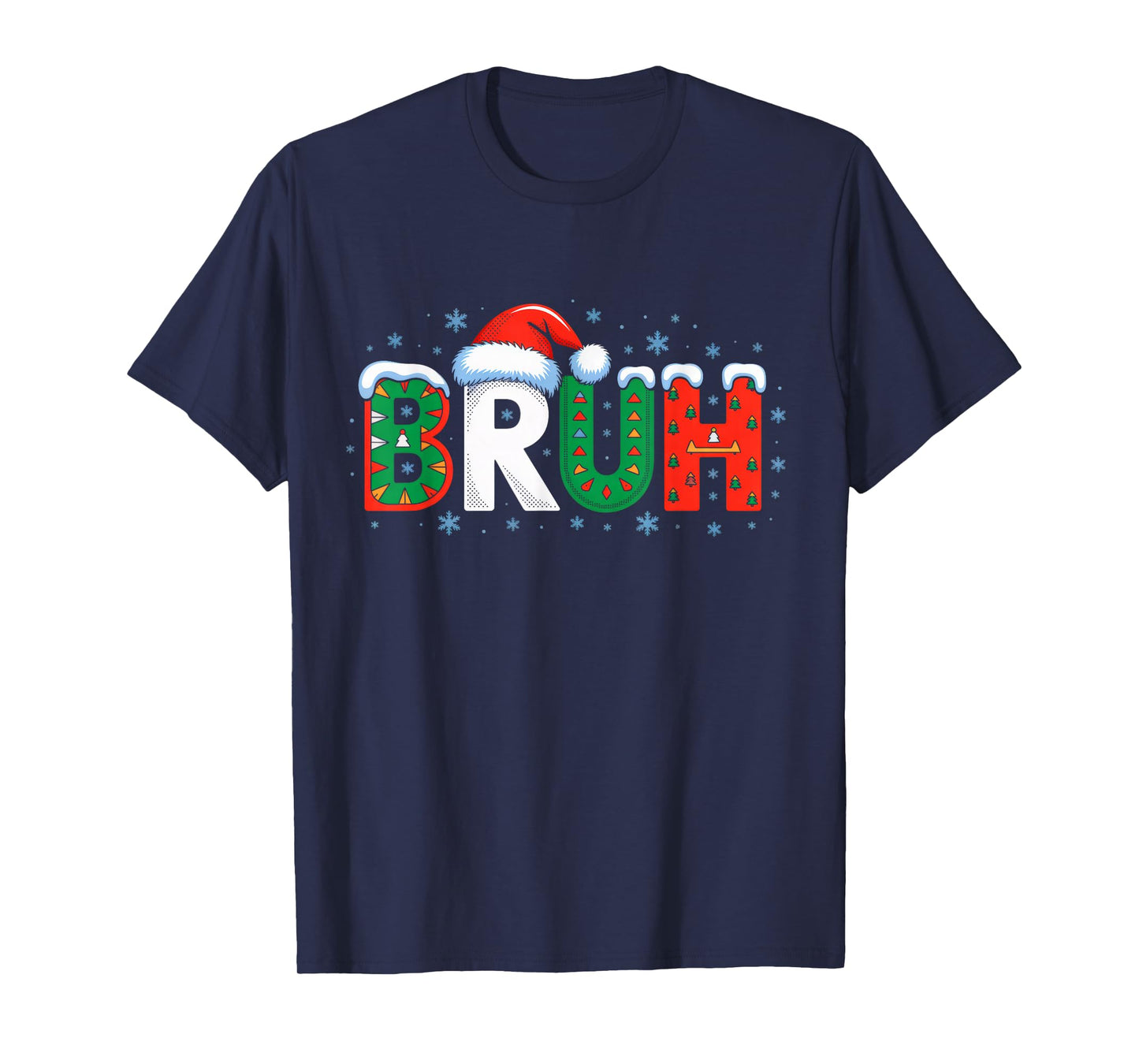 Bruh Funny Christmas for Men Teens Boys Kids Xmas Pajamas T-Shirt