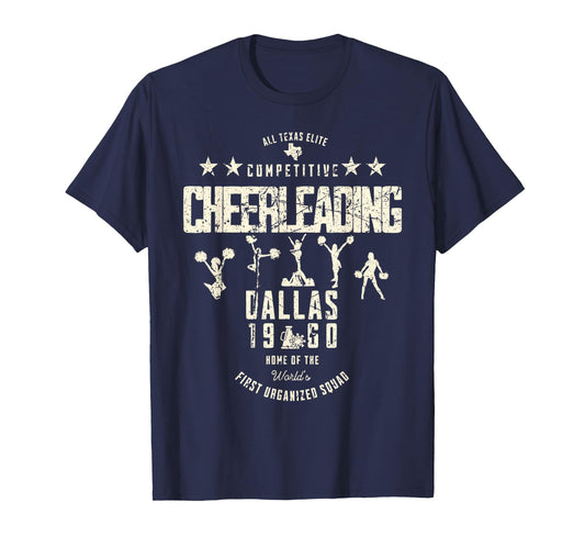 All Texas Elite Competitive Cheerleading Dallas 1960 Vintage T-Shirt
