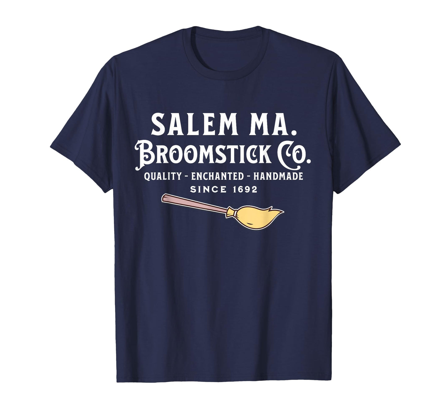 Salem Broomstick Co Witch Magic Enchanted Vintage Design T-Shirt