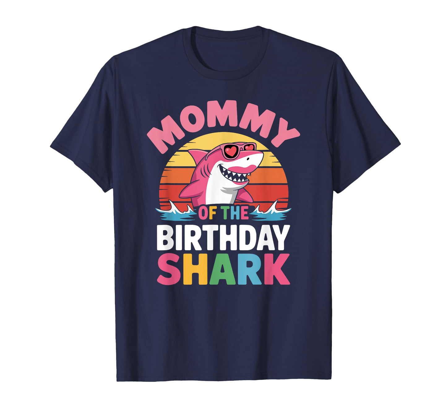 Mommy of the Shark Birthday Mom Matching Family T-Shirt