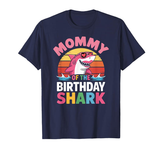 Mommy of the Shark Birthday Mom Matching Family T-Shirt