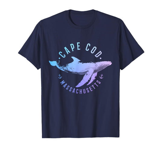 Cape Cod Massachusetts Souvenir Whale Ocean Nautical T-Shirt