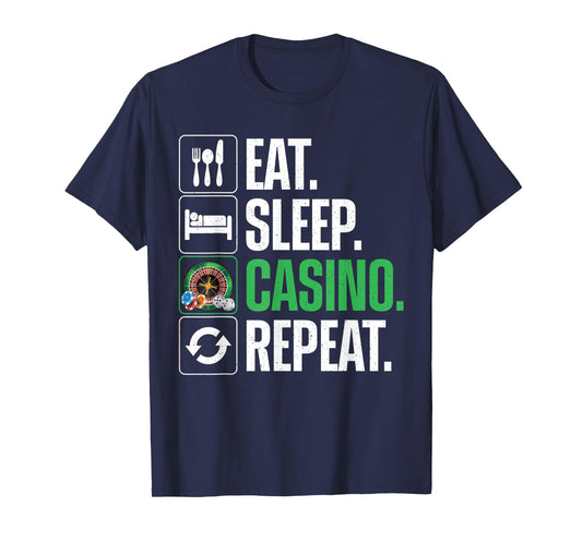 Funny Casino Design For Men Women Gambling Casino Gambler T-Shirt
