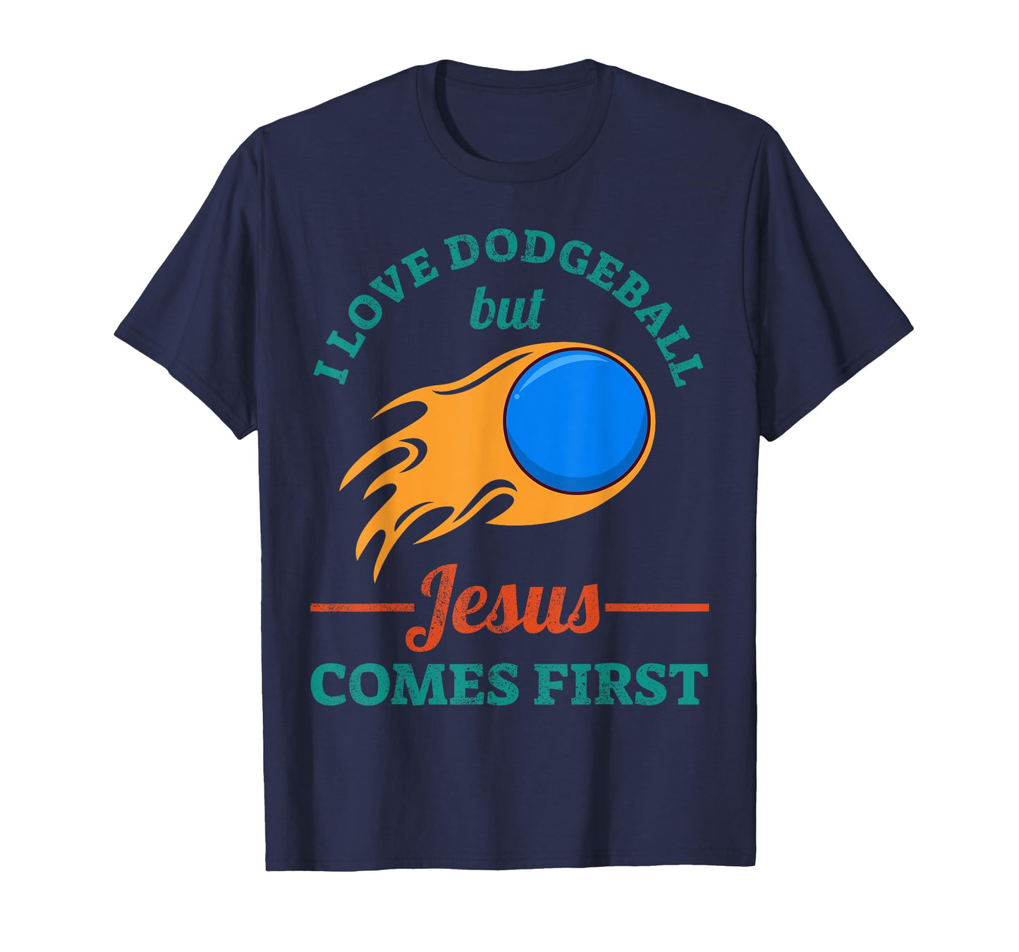 I Love Dodgeball But Jesus Comes First T-Shirt