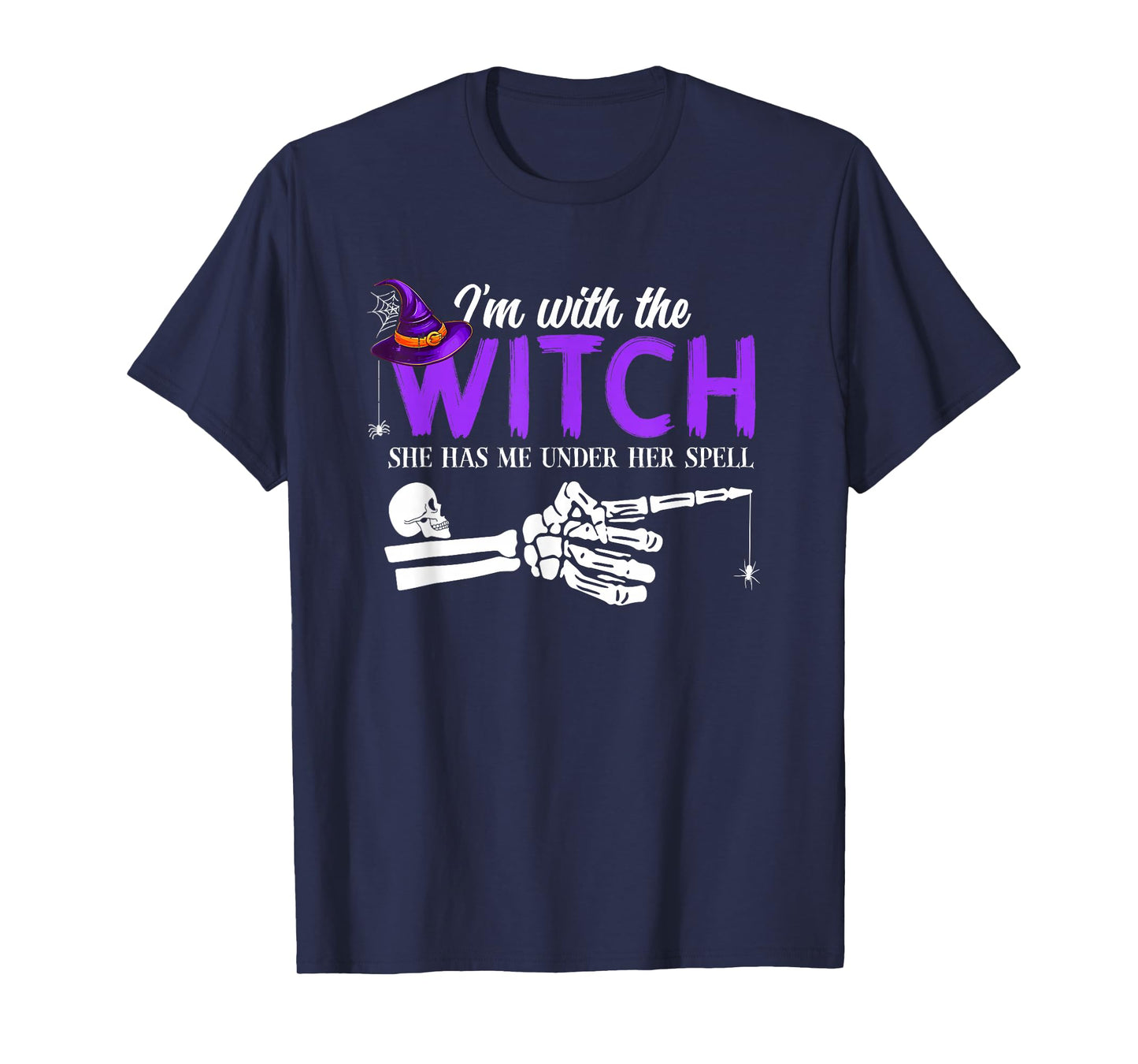 I'm with The Witch Funny Halloween Couple Costume Party T-Shirt