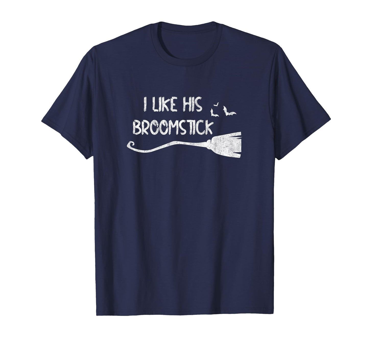 I Like His Broomstick Funny Halloween Couple Matching T-Shirt