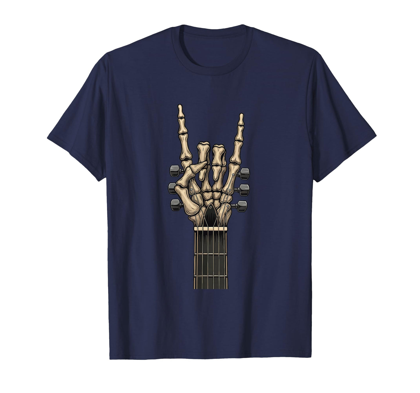 Rock On Skeleton Hand - Halloween Guitarist Guitar Player T-Shirt