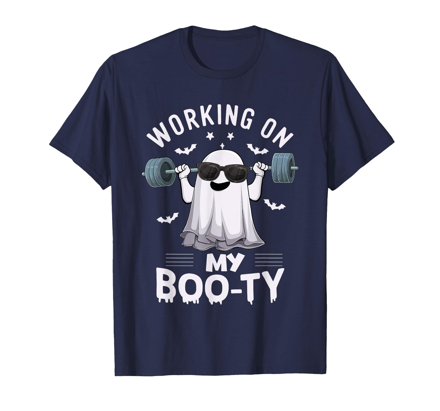 Working on my boo-ty ghost Fitness Weight Lifting Halloween T-Shirt