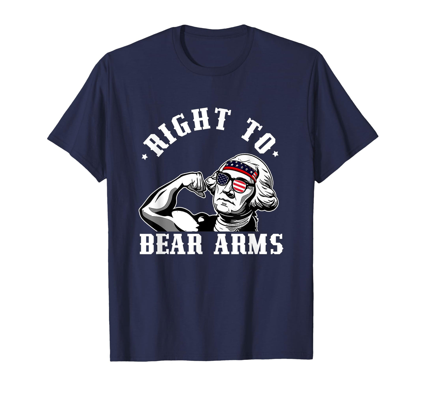 Right To Bare Arms Us Flag 4th Of July Funny Gym Workout T-Shirt