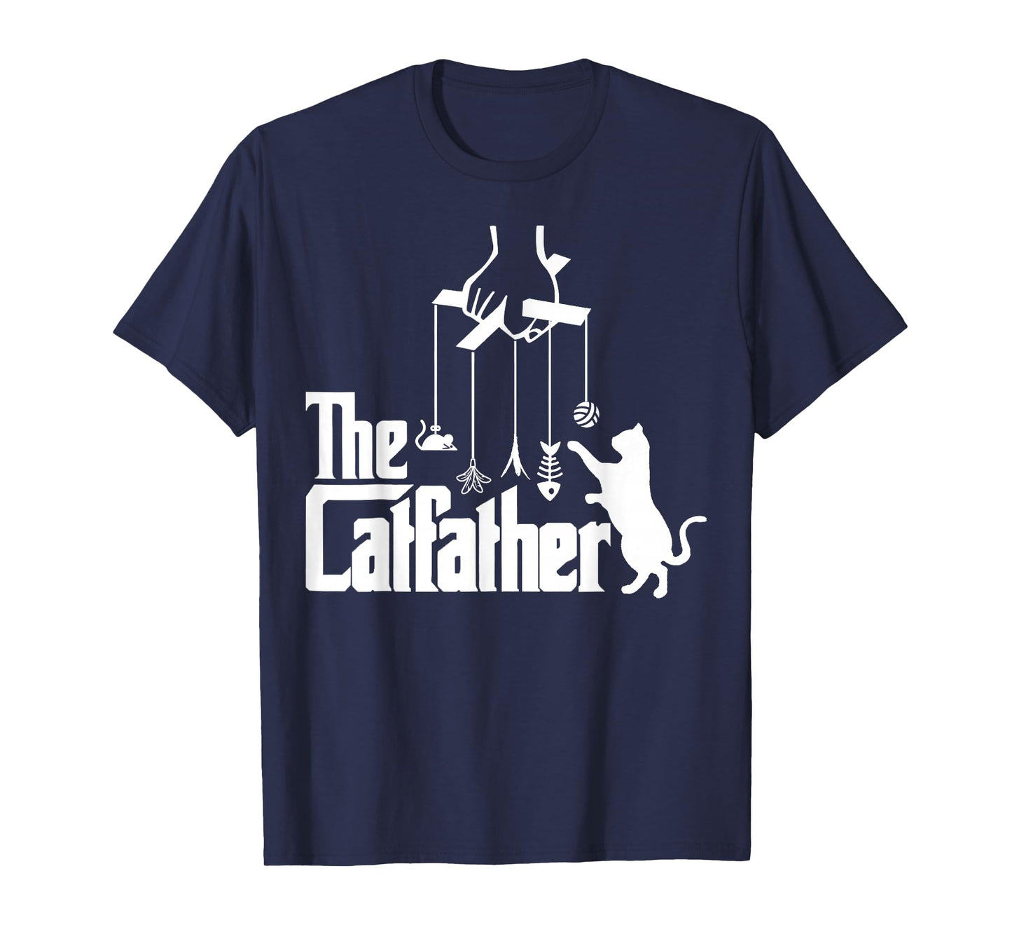 Funny Cat Dad Life The Catfather Fathers Day Mens Vintage T-Shirt