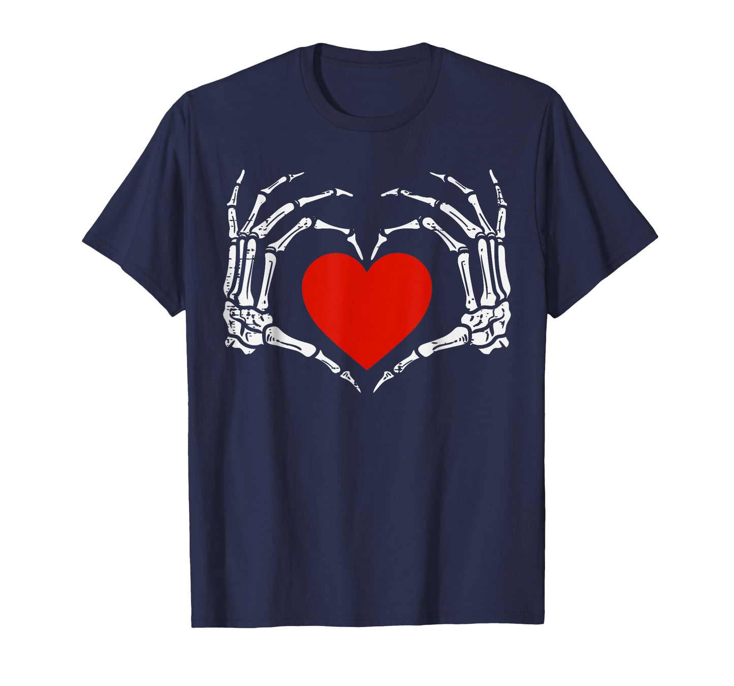 Skeleton Hands love Heart Sign Retro Halloween Costume T-Shirt