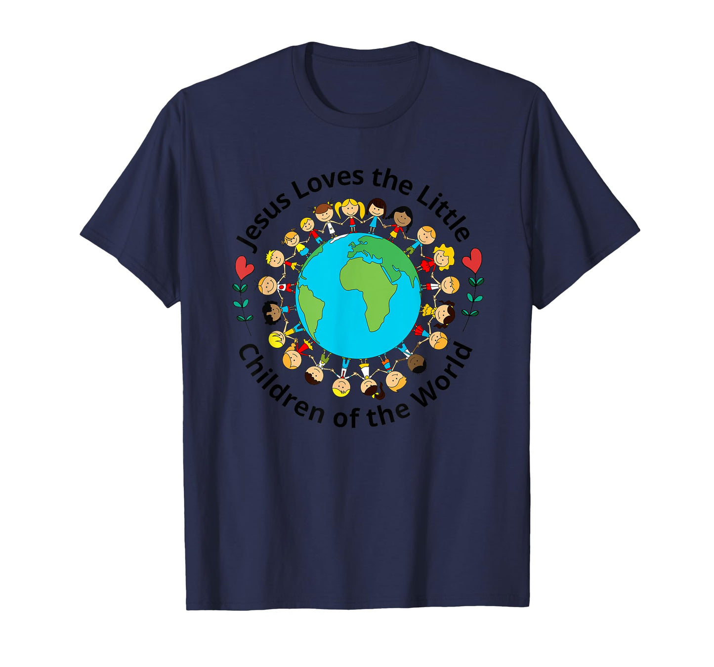 Jesus Loves Children Of World Christian Mother Teacher Kids T-Shirt