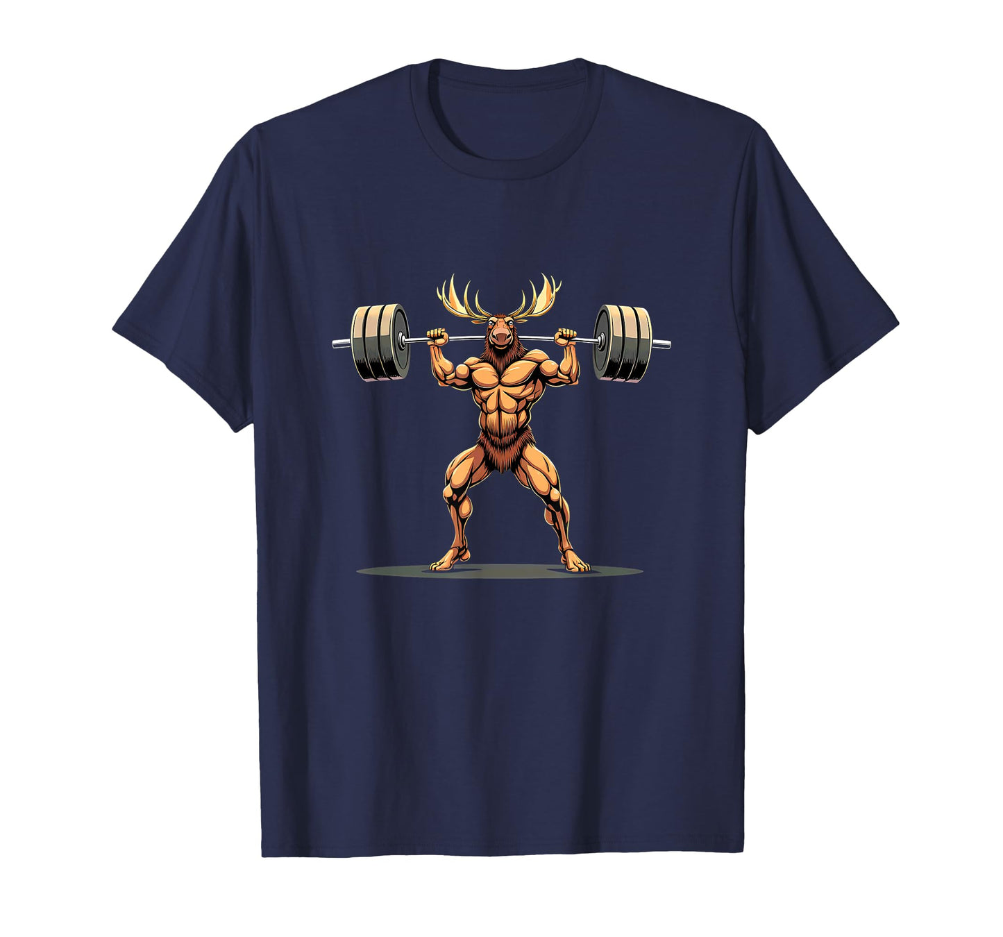 Workout Gym Moose Deadlift Weightlifting T-Shirt