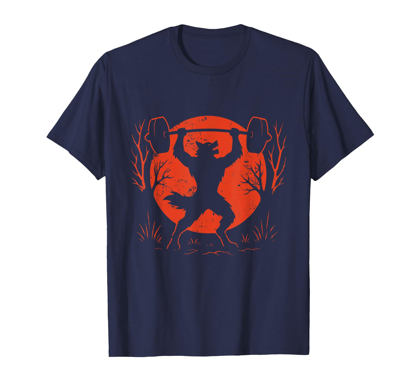 Werewolf Weightlifting Under Moon T-Shirt