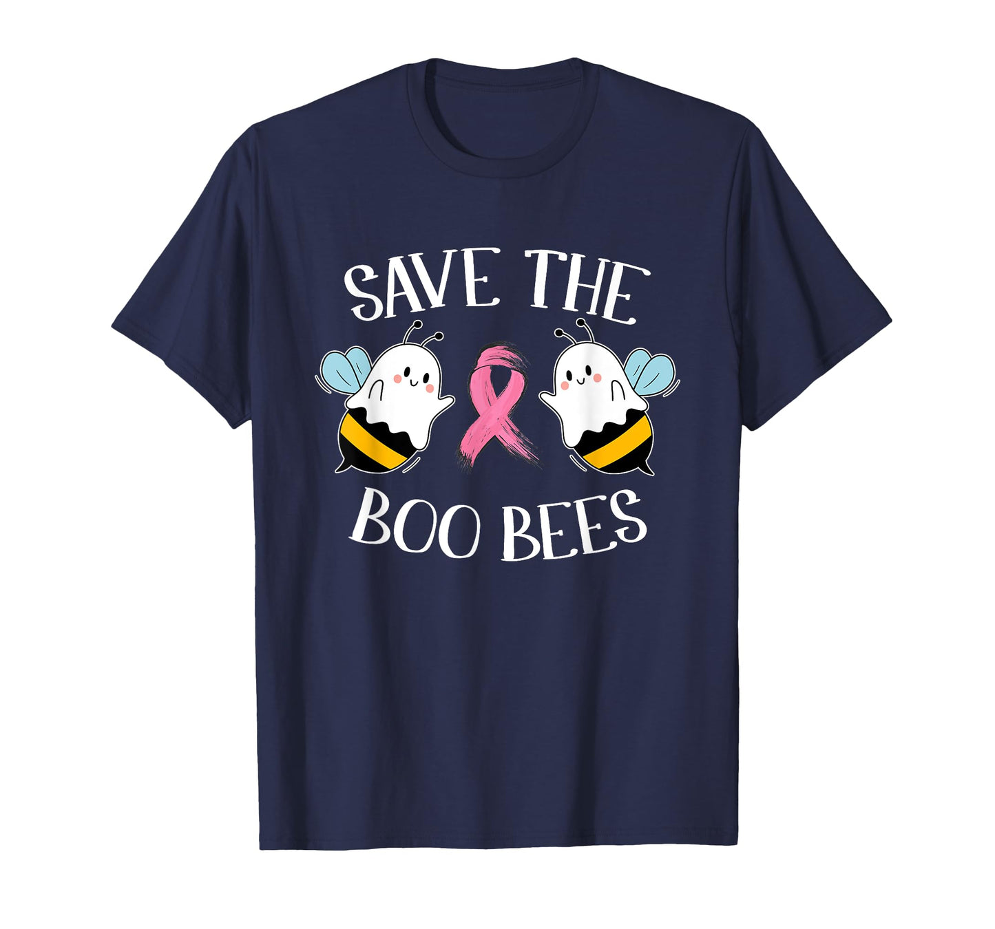 Save The Boo-Bees Lazy Halloween Costume Breast Cancer T-Shirt