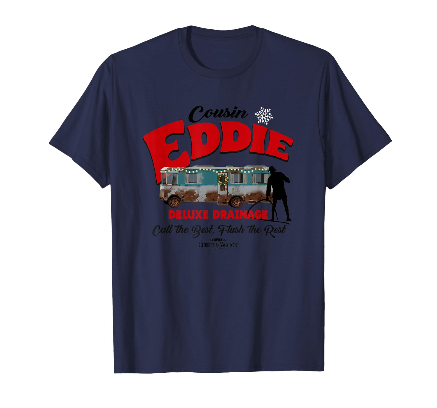 Christmas Vacation Cousin Eddie Deluxe Drainage T-Shirt