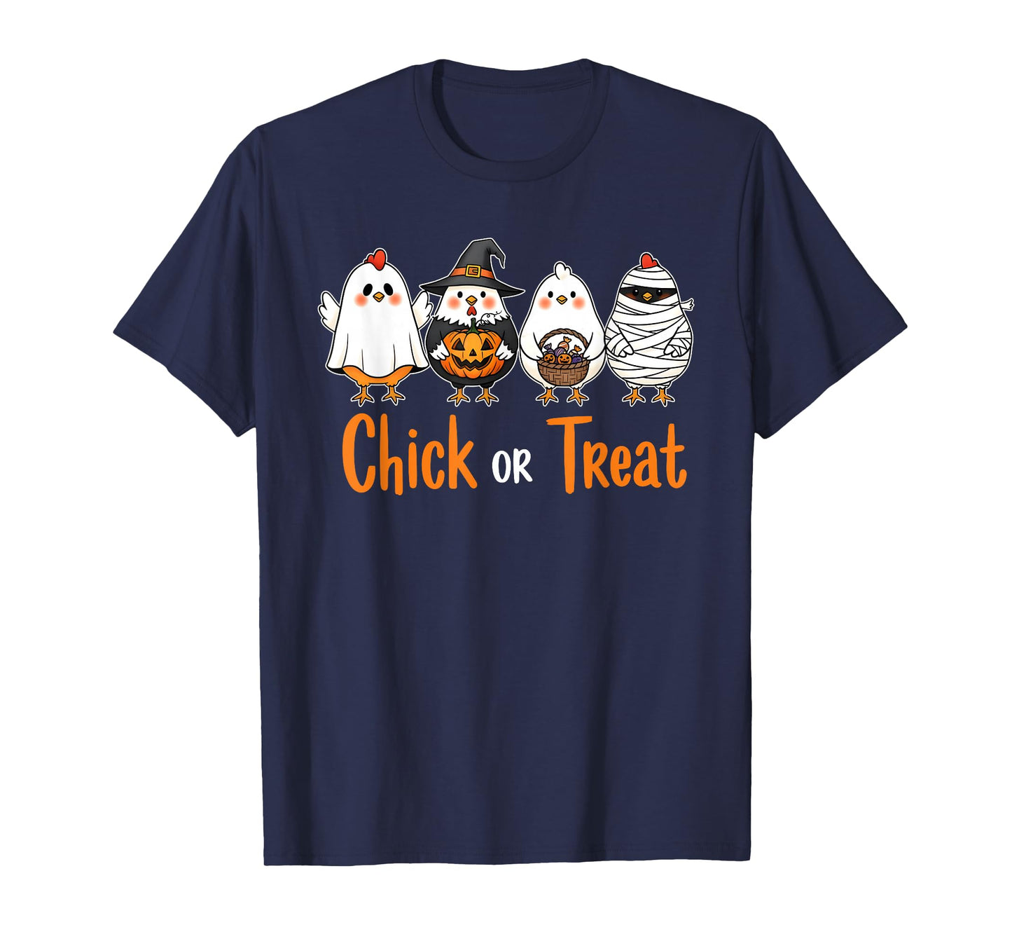 Chick Or Treat Funny Halloween Witch Spooky Cute Chicken T-Shirt