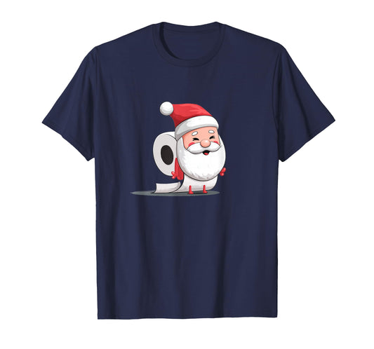 Awesome Toilet Paper Santa Graphic for Festive Man and Woman T-Shirt