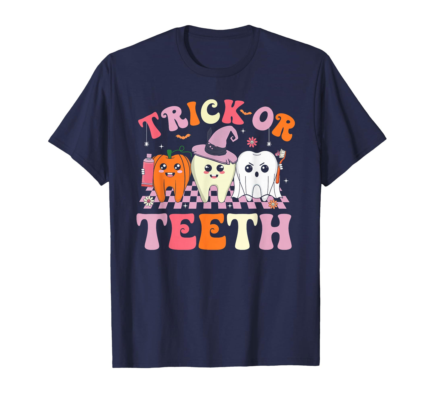 Funny Halloween Shirts Dentist Dental Squad Trick or Teeth T-Shirt