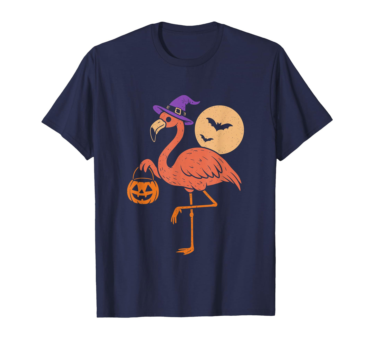 Flamingo Pumpkin Halloween Jack O Lantern T-Shirt