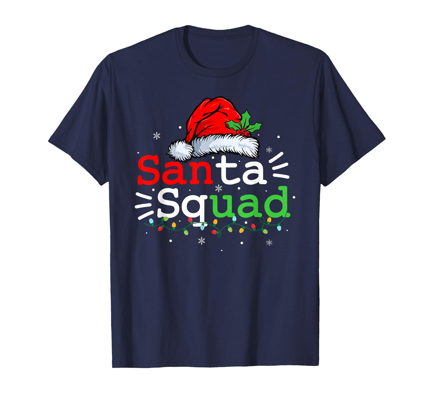 Santa Squad Christmas Pajamas Matching Family Group Xmas T-Shirt