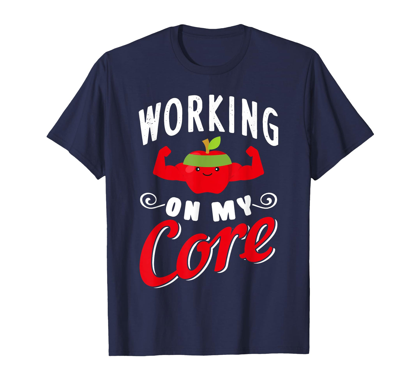 Funny Apple Working Out Fitness T-Shirt
