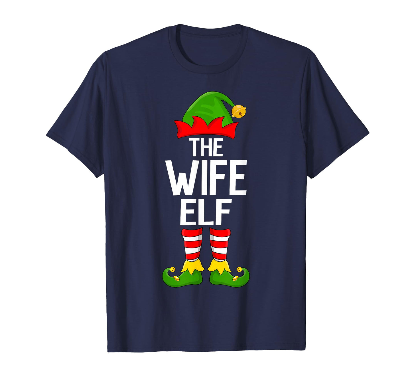 Wife Elf Xmas Matching Family Elf Squad Christmas Women T-Shirt