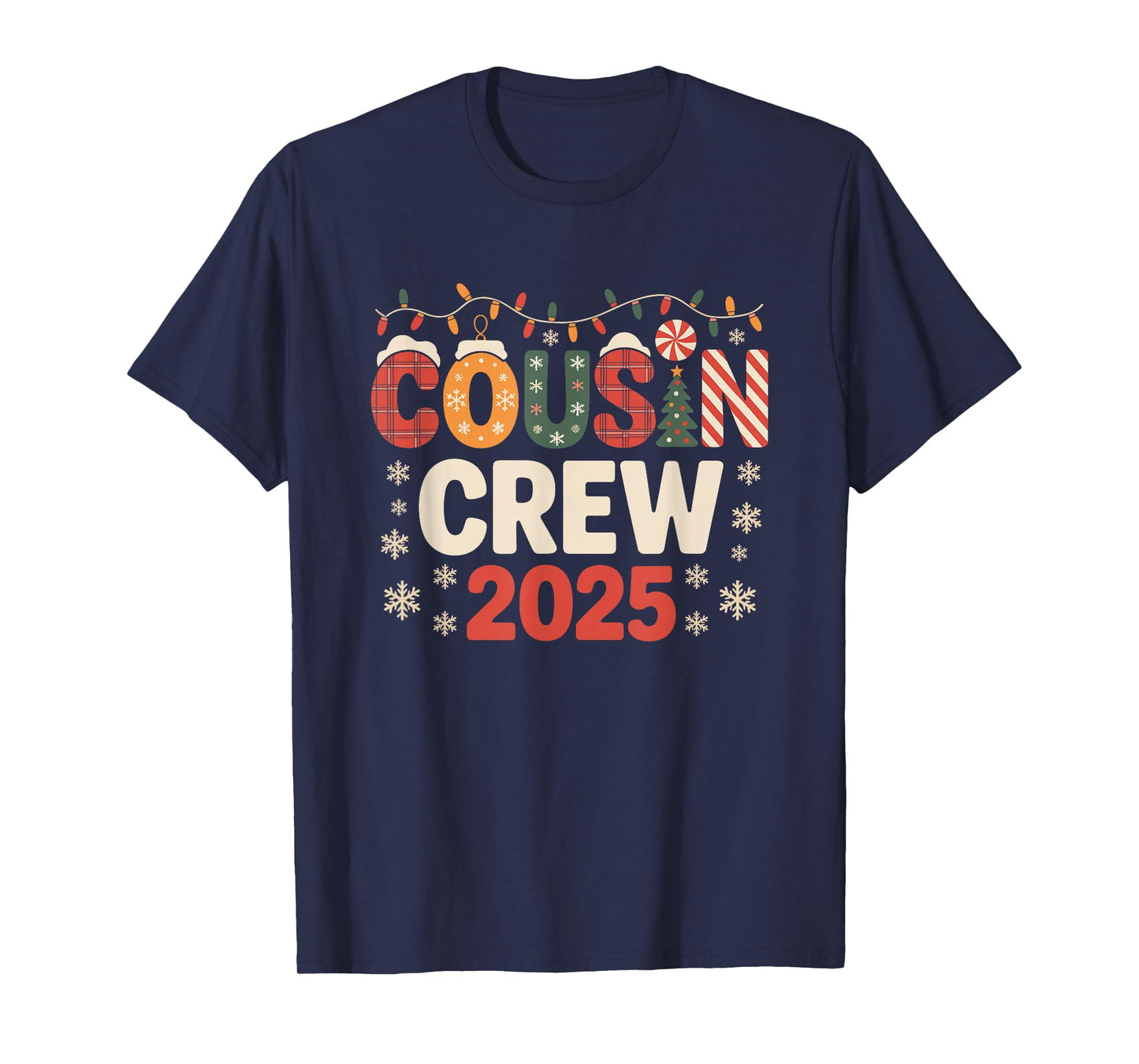 Cousin Crew Christmas 2025 Family Matching Xmas T-Shirt