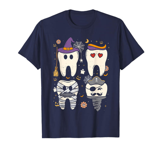Halloween Dentist Witch Teeth Dental Crew Costume Men Women T-Shirt