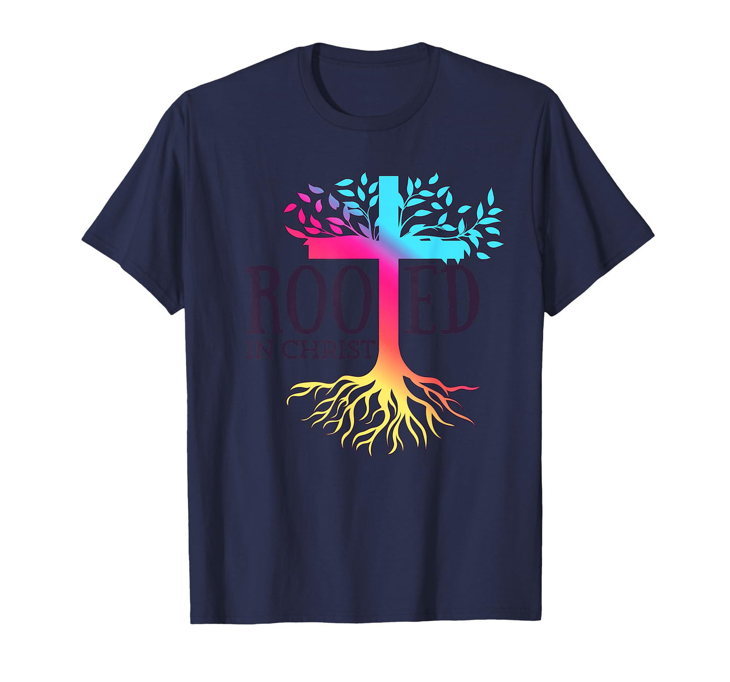 Rooted in Christ Tree Roots T-Shirt
